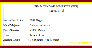 Soal Uts Pts Bahasa Indonesia Kelas 7 Semester 2 Tahun 2020 2021 Update Data Pendidikan Update