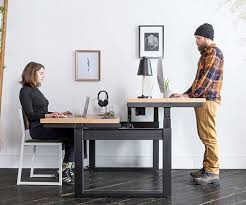 Minim Rise Dual Desk Home Office Design Sit Stand Workstation Sit Stand Desk