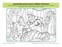 Jacob and esau coloring pages for kids. Jacob Deceived Isaac Hidden Pictures Activity Children S Bible Activities Sunday School Activities For Kids