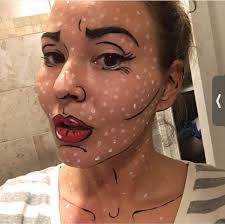 Lichtenstein/Warhol inspired pop comic makeup