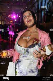 Russian model Iren Ferrari who reportedly has the biggest fake boobs in  Russia Stock Photo - Alamy