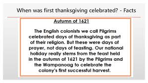 But if you still imagine the first thanksgiving as europeans and native americans sharing a prayer of thanks and then feasting, great news! When Was First Thanksgiving Celebrated Facts When Did Thanksgivin