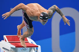 Caeleb dressel (usa) celebrates after winning the men's 100m freestyle final during the tokyo 2020 olympic summer games at tokyo aquatics centre on jul 29, 2021. P0fxnnqlgc81um