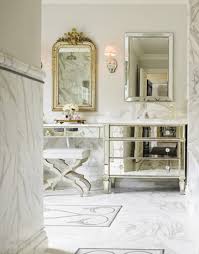 mirrored bathroom vanity french