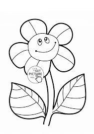 Funny Sunflower Coloring Page For Kids Flower Coloring Pages Printables Free Wuppsy Com To Color As You Like