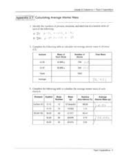 This chemistry video tutorial explains how to calculate the average atomic mass of an element given the percent abundance of each isotope.my website: 30 Calculating Average Atomic Mass Worksheet Worksheet Resource Plans
