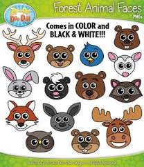 Forest Animal Faces Clipart Zip A Dee Doo Dah Designs Forest Animals Animal Faces Clip Art