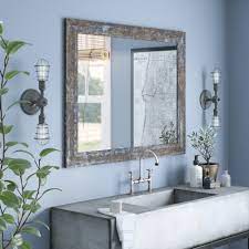 We have large mirrors, bathroom mirrors and vintage style mirrors as well as designs for contemporary decor all available to buy online. Williston Forge Edmonia Iron Age Oxidized Bathroom Vanity Mirror Reviews Wayfair
