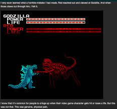 Una creepypasta è una storia generalmente corta pubblicata su internet in modo anonimo, ed è creata appositamente per impaurire o provocare uno shock nel lettore. Tom Evaznable On Twitter So Ultimately The Nes Godzilla Creepypasta S Purpose Is To Make You Think Twice When You Search On Ebay For Godzilla Monster Of Monsters Also Calling This Thing A