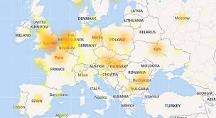 Ukraine bordering countries ukraine is one of nearly 200 countries illustrated on our blue ocean laminated map of the world. Facebook Down Massive Outage Covers Europe Including Ukraine Map Unian