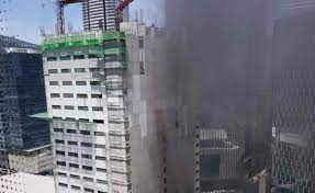 A fire that reached second alarm razed the showroom of toyota motors at bonifacio global city according to the bureau of fire protection, the showroom along 38th street was under renovation. Fire Hits Building Under Construction In Bgc