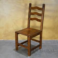 The Silla Teco Is A Traditional Spanish Style Chair Crafted From Solid Mesquite Wood Rustic Dining Chairs Spanish Chairs Mexican Chairs