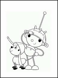 Zowie polie holds a fan; Printable Coloring Book Rolie Polie Olie 7