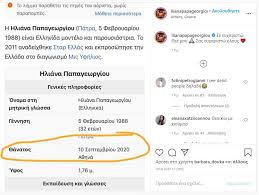 Οι δυσκολίες, το ξέσπασμα κατά του τανιμανίδη και το σοβαρό χειρουργείο (videos). Hliana Papagewrgioy Thn Pe8ane H Wikipedia Fwto