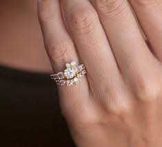 Nancy Cluster Diamond Ring Cluster Wedding Ring Set Wedding Rings Sets Gold Beautiful Diamond Engagement Ring Cluster Engagement Ring Set
