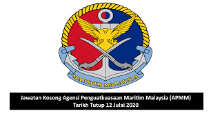 Sejarah penguatkuasaan badan maritim malaysia bermula dengan laporan pada pengajian kelayakan pembentukan coastguard malaysia yang dilakukan oleh majlis keselamatan nasional, jabatan perdana menteri. Jawatan Kosong Agensi Penguatkuasaan Maritim Malaysia Apmm Tarikh Tutup 12 Julai 2020