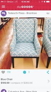 Did You Know That Home Goods Has An App That Allows You Get A Peek At The Home Decor Goodies Arriving At Your Nearest Store Homegoods Blue Chair Chair Home