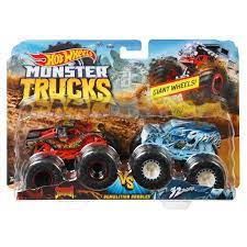 Hot Wheels Monster Trucks Demo Doubles 2 Pack Styles May Vary Walmart Com In 2021 Monster Trucks Hot Wheels Monster
