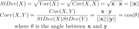 The Geometric Meaning Of Covariance Inner Product Space Meant To Be Standard Deviation