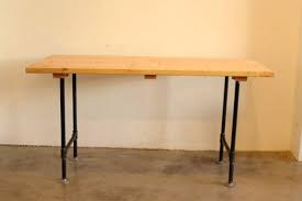To make metal pipe legs for table. Diy Pipe Leg Table Workbench Plans And Rustic Furniture Tutorial