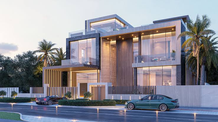 Dubai's stunning villas face unique climate challenges., AI generated