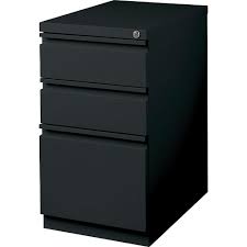 Cabinets are made of metal with black finish. Hirsh 3 Drawer Mobile Pedestal File Black 18198 Staples Ca