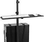 Mount-It! Rolling Computer Cart on Wheels, Mobile Desk Workstation with  Monitor Mount for up to 32" Screen, Full Keyboard Tray, Floating Adjustable  ...