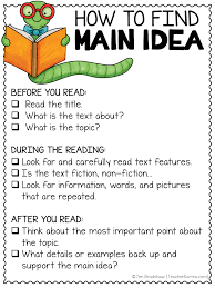 This package gives users 300 minutes and 500 texts a month. Teaching Students The Main Idea When Reading Literacy Ideas