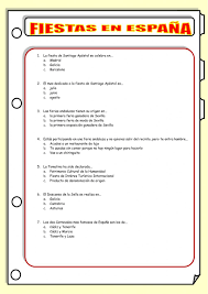Fiestas En Espana Ficha Interactiva Lenguas Extranjeras Cultura Espanola Fichas