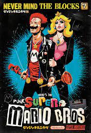 punk super mario bros オタクアート ヴィンテージコミック イラスト