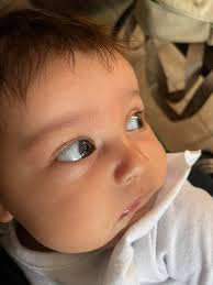 My son, husband and I all have some variant of brown eyes but our little  girl (3 months old) looks as though they're dark grey ? Do we think they'll  change?