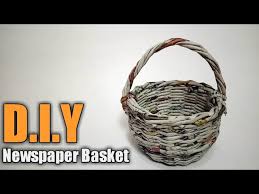 Cara membuat anyaman keranjang dari kertas. Cara Membuat Keranjang Bulat Dari Koran How To Make Newspaper Basket Youtube