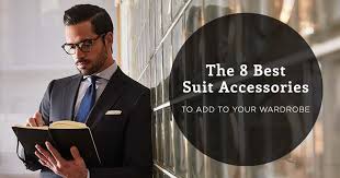 Mens suits and formal blue shirts on wooden colorful tie collection. The 8 Best Suit Accessories To Add To Your Wardrobe Black Lapel