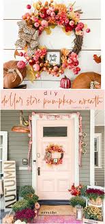 Get contact details & address of companies manufacturing and supplying artificial flowers artificialflower silk d2341 artificial hydrangea flower creeper, packaging type: Fall Dollar Store Pumpkin Wreath Tatertots And Jello