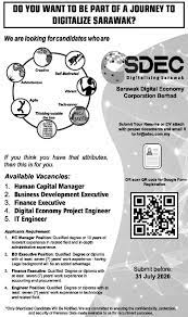 Osman shares the organisation's plans to train tech talents and digitalise small businesses. Job Vacancy At Sarawak Digital Economy Corporation Sdec Ukai Nganu Madah