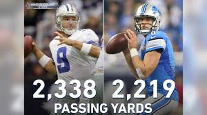 As far as stafford's individual stats go, he has thrown for 1,987 yards, 14 touchdowns and nine interceptions. Mind Boggling Stats Thanksgiving Games