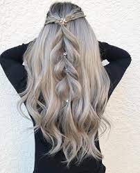 Silver Ash Blonde Long Hair Styles Braids For Long Hair Hair Styles