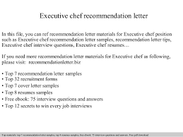 I am writing to express my interest in the position of executive sous chef with benchmark resorts & hotels. Executive Chef Recommendation Letter