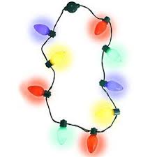 Light Up Christmas Bulb Necklace 381242