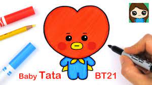 Drawing bt21 tata how to draw easy step by step drawing tutorial bt21 drawing challange bts bt21 drawingchallange mang tata bts jungkook png download 580 656 free. How To Draw Bt21 Baby Tata Bts V Persona Youtube