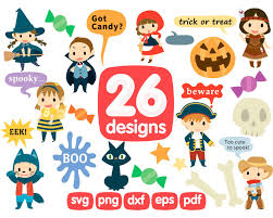 Helloween Characters Clipart Svg Etsy Clip Art Halloween Kids Halloween Clipart