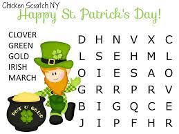 Younger students can learn common symbols of st. Easy Kids St Patrick S Day Word Search