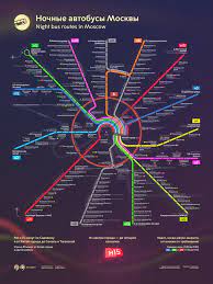 ГУП «Мосгортранс»: Схема ночных маршрутов