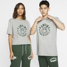 Nike x Stranger Things Hawkins High T-Shirt Grey Green Men's Size Medium M  193152937413 | eBay