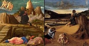 It portrays christ kneeling on the mount of olives in prayer, with his disciples peter, james and john sleeping near to him. Giovanni Bellini Biography Life Quotes Theartstory