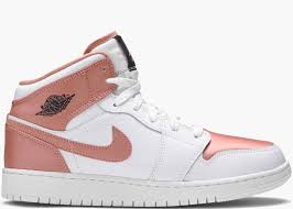 Explore popular trends in women's clothing at nike.com. Nike Air Jordan 1 Mid White Rose Gold Gs