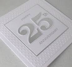 Handmade 25th Silver Wedding Anniversary Card Paperdaisycards2 Anniversary Cards Handmade Wedding Anniversary Cards Silver Wedding Cards