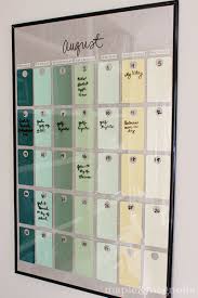 How To Make Paint Chip Wall Calendar Diy Crafts Handimania Paint Chip Calendar Dollar Store Crafts Dollar Stores