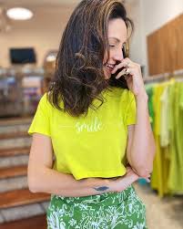 Top Cropped Monica Verde Lima