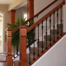 Wrought Iron Spindles Design Ideas Pictures Remodel And Decor Craftsman Columns Banister Remodel Indoor Railing